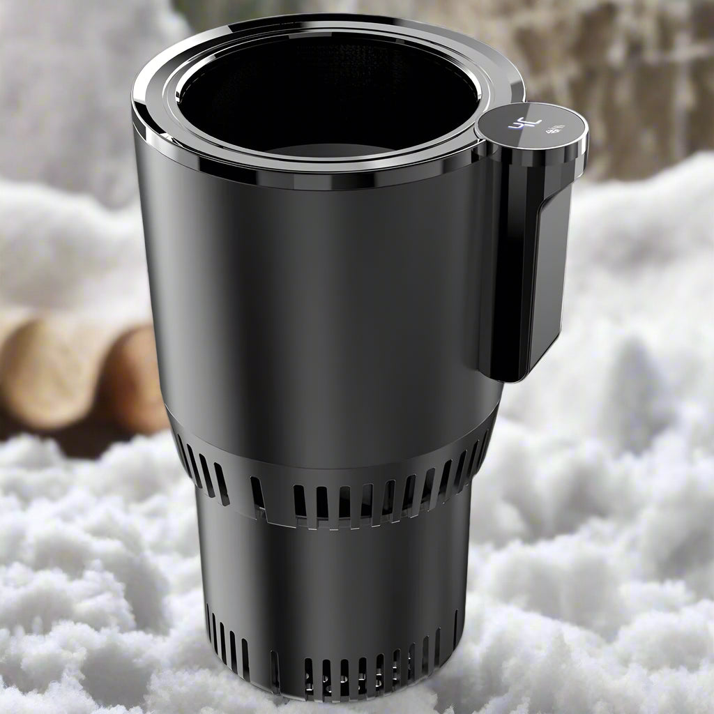 12V Car Office Cup Warmer Cooler with Temperature Display 2 in 1 Smart Beverage Mug Holder Cooling Drink Can Baby Bottle Warmer