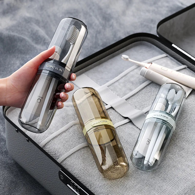 1PC Toothbrush Travel Containers Transparent Portable Toothbrush Case Outdoor/Business Trip/Travel Acessories