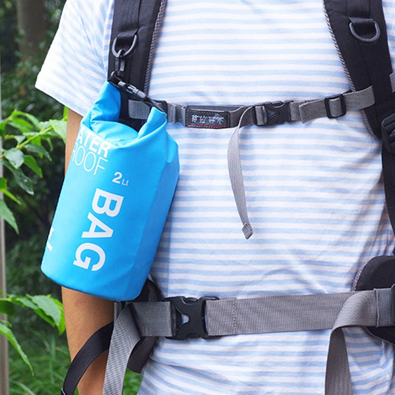 Portable 2L Waterproof Storage Bag for Outdoor Canoe Kayak Rafting Camping Climbing Hike Newest 4 Colors