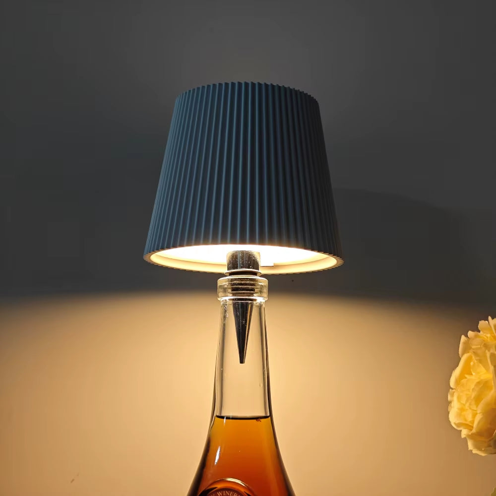 Wine Bottle Lamp LED Table Lamp 3 Color Stepless Dimming Rechargeable Touch Control Wine Bottle Lamp Atmosphere Night Light