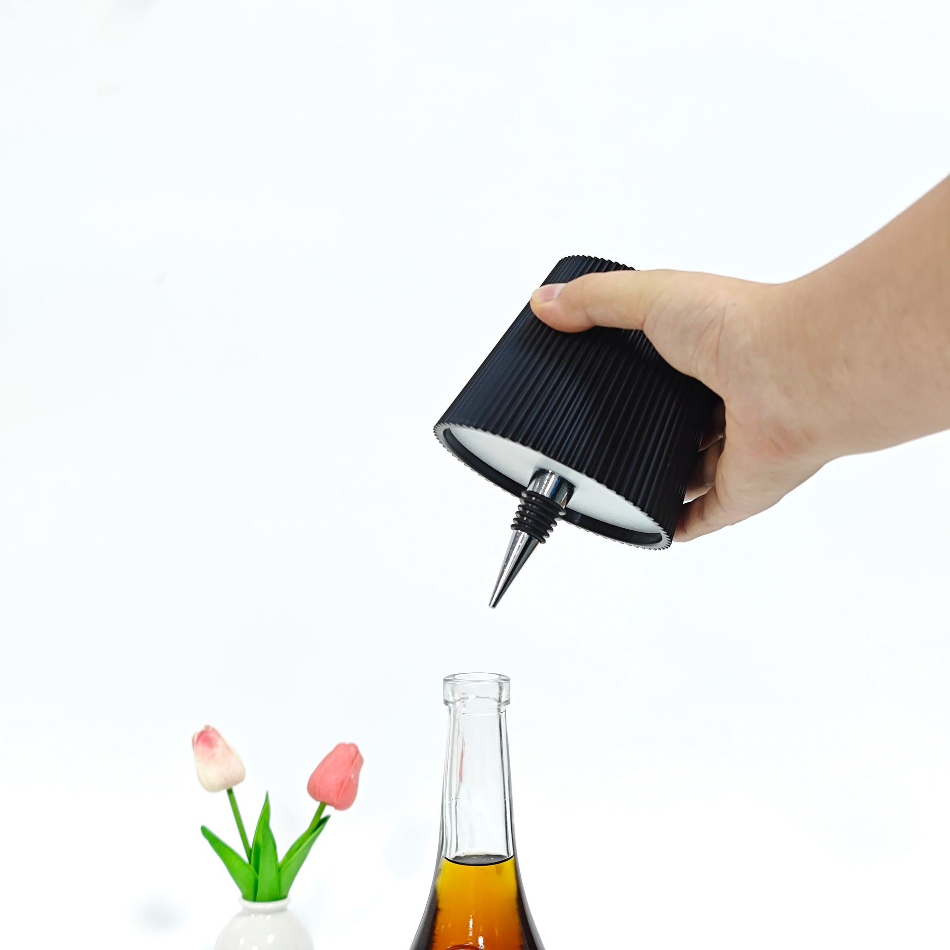 Wine Bottle Lamp LED Table Lamp 3 Color Stepless Dimming Rechargeable Touch Control Wine Bottle Lamp Atmosphere Night Light