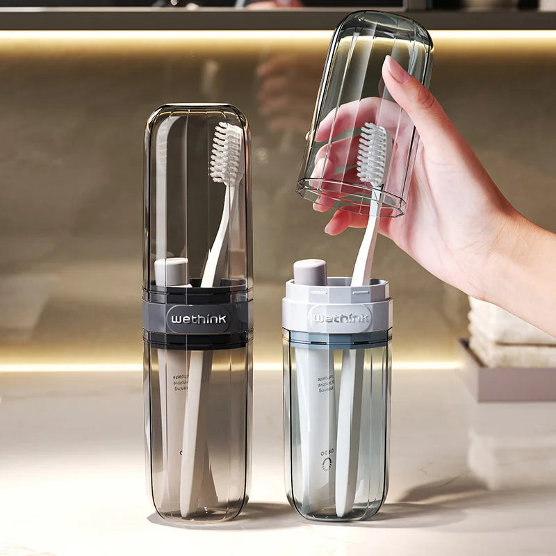 1PC Toothbrush Travel Containers Transparent Portable Toothbrush Case Outdoor/Business Trip/Travel Acessories